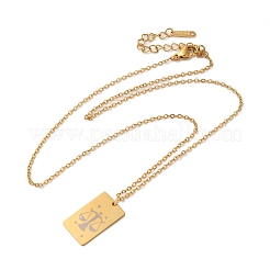 Collane con ciondoli a forma di costellazione in acciaio inossidabile dorato 202&nbsp;LS-NJEW-K380-02G-02