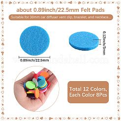 96 шт. 12-х цветные волокнистые парфюмерные диски&nbsp;DIY-SP0004-47A-02