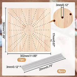 Деревянная доска для вязания крючком DIY-WH0387-22A