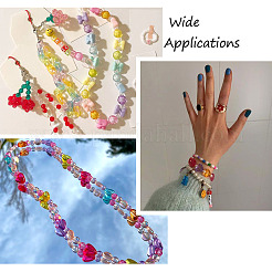 800шт 8 стиля прозрачные акриловые бусины&nbsp;TACR-FW0001-05