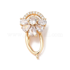 Латунные микро проложить кубического циркония Twister застежками KK-B100-069G