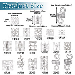 170 шт. 17 стиля железные манжеты для волос&nbsp;OHAR-TA0001-12S