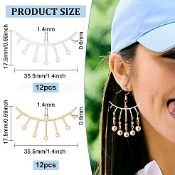 24 шт. 2-цветные латунные соединительные элементы для люстры KK-BC0011-22