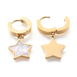 Серьги-кольца Huggie Hoop из нержавеющей стали 304 EJEW-O098-11G