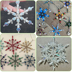 30 шт. рождественские снежинки из железной проволоки&nbsp;IFIN-SC0001-98B