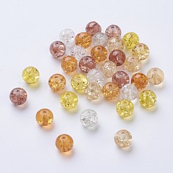 Peinture cuite perles de verre craquelées&nbsp;DGLA-X0006-8mm-12