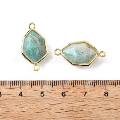 Подвески-коннекторы из натурального амазонита с граненой отделкой&nbsp;G-H323-05G-03