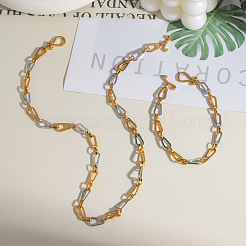 Наборы браслетов и ожерелий из нержавеющей стали с каплевидными звеньями для унисекс KY6567-1