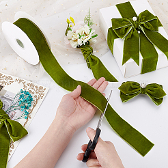 10 ярд односторонней бархатной ленты SRIB-WH0011-154