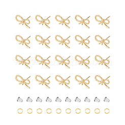 16 шт. серьги-гвоздики из латуни с бантом DIY-DC0002-19