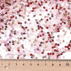 ファイアポリッシュチェコガラスビーズ  多面カット  アナナス属  レッド  3x3mm  穴：0.8mm  約1440個/袋&nbsp;LAMP-O017-151-RM3