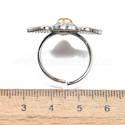 Кольца-манжеты в готическом стиле из латуни с микропаве из прозрачных кубических цирконий для женщин&nbsp;RJEW-U051-02B-GP