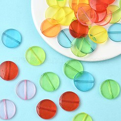 Плоские круглые прозрачные акриловые бусины&nbsp;X-MACR-R546-26