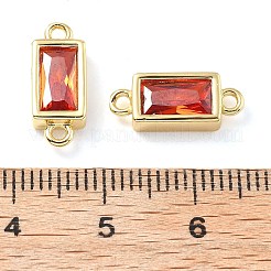 Латунные подвески-соединители из стекла в форме прямоугольника&nbsp;X-KK-H002-06G-02