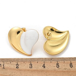 Серьги-гвоздики в форме сердца из нержавеющей стали 304 EJEW-A130-01G-04