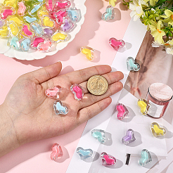 80 шт. Прозрачные акриловые бусины&nbsp;TACR-SP0001-39