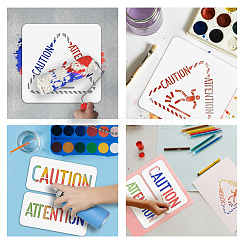 Осторожно внимание домашнее животное рисунок трафареты наборы DIY-WH0416-0041