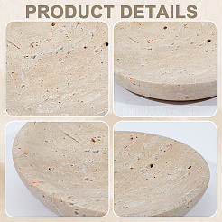 Плоский мраморный настольный поднос круглой формы для хранения&nbsp;AJEW-WH0348-408