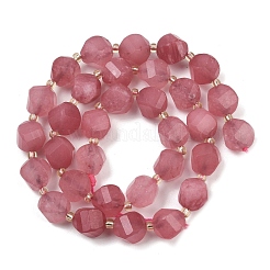 Окрашенные бусины пряди природного нефрита G-U023-A20-01G