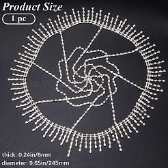 Chapeau de chaîne de cheveux de gland de strass d'alliage pour la mariée&nbsp;DIY-WH20002-18