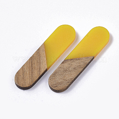 Прозрачные кабошоны из смолы и ореха RESI-Q210-014A-B04