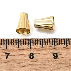 真鍮のビーズコーン  カドミウムフリー＆鉛フリー  ラックめっき  長持ちメッキ  24KGP本金メッキ  8x6mm  穴：1.8mm&nbsp;KK-G600-27G-02