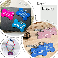 40 шт. 5-х цветные алюминиевые подвески для животных FIND-SP0002-44