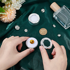 Алюминиевые коробки для хранения россыпью алмазов с шестиугольной стеклянной видимой крышкой&nbsp;CON-WH0110-55A