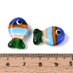 Бусы лэмпворк ручной работы LAMP-N036-15C