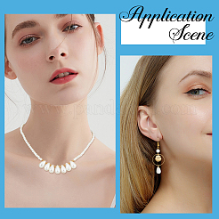 300 шт. подвески из АБС-пластика с имитацией жемчуга KY-SP0001-10