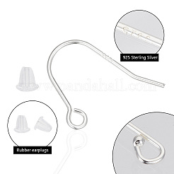 6 пара 3 стиля 925 крючка для сережек из стерлингового серебра FIND-GO0001-70