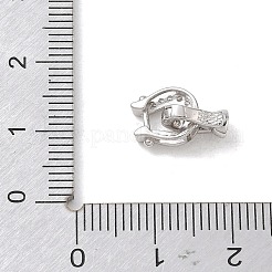 925 fermoir déployant en argent sterling avec micro pavés de zircone cubique transparents&nbsp;SE-CBAF1B0-07P