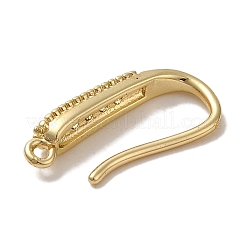 Стойка покрытие латунь микропаве прозрачный кубический цирконий крючки для сережек KK-A231-11G