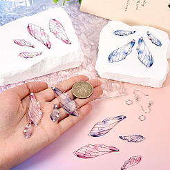 Набор для самостоятельного изготовления подвесных сережек-крыльев из прозрачной смолы&nbsp;DIY-TA0010-23