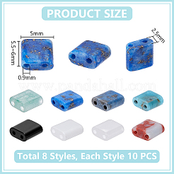 80шт 8 стиля натуральных и синтетических бусин из смешанных драгоценных камней G-UN0001-34