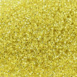 MIYUKIデリカビーズ  シリンダー  日本製シードビーズ  11/0  （db0145)シルバーライニングイエロー  1.3x1.6mm  穴：0.8mm  約2000PCS /ボトル  10 G /ボトル&nbsp;SEED-JP0008-DB0145