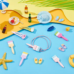 Кабошоны из непрозрачной смолы в 18 стилях&nbsp;RESI-PH0001-65