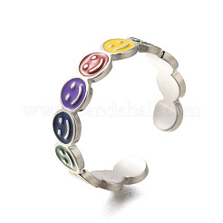 Латунные открытые манжеты для женщин RJEW-R005-03P