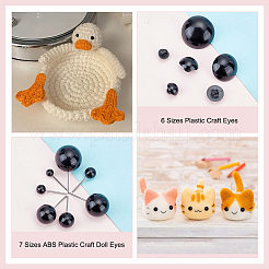 250 шт. 13 вида пластиковых глаз для валяния и пришивания DIY-PH0013-62