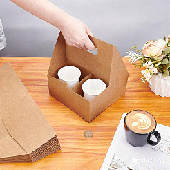 40 шт. бумажные пакеты для кофейных чашек с ручками-дырочками&nbsp;ABAG-WA0001-02