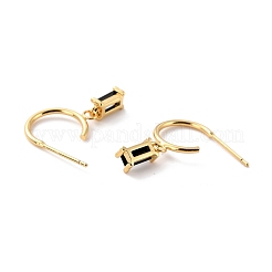 Прямоугольные серьги-подвески с кубическим цирконием для нее&nbsp;EJEW-C002-18G-RS