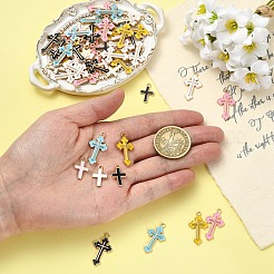 80шт 8 цвета сплава эмалевые подвески&nbsp;ENAM-YW0008-34