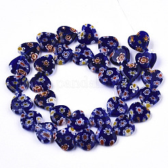 Ручной работы millefiori стеклянные бусины нитки&nbsp;LAMP-N023-001D