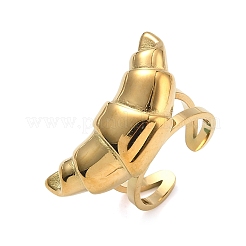 Anelli con polsino in acciaio inossidabile 304 per donna&nbsp;RJEW-F205-01D-G