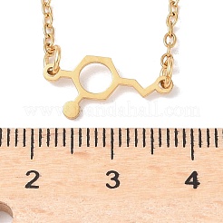 Halsketten mit Anhänger aus 304 Edelstahl mit chemischen Symbolen&nbsp;NJEW-Z073-03G-02