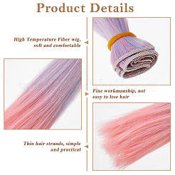 6 шт. 6 цвета высокотемпературного волокна кукольный парик волосы AJEW-DC0002-09