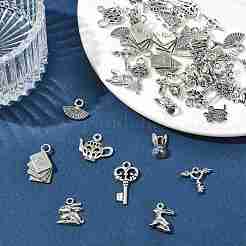 40 шт. 10 подвески в виде кролика из цинкового сплава в тибетском стиле TIBEP-FS0001-48