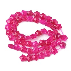 Окрашенные нити из натурального малайзийского нефрита в виде звездочек G-Z080-A01-02