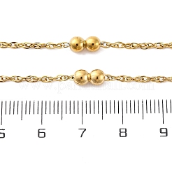 Ожерелья из двойной круглой веревочной цепи из нержавеющей стали 304 NJEW-C073-06G