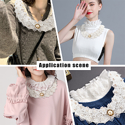 Пластиковый ошейник с жемчугом и кристаллами и стразами&nbsp;AJEW-WH0326-08A